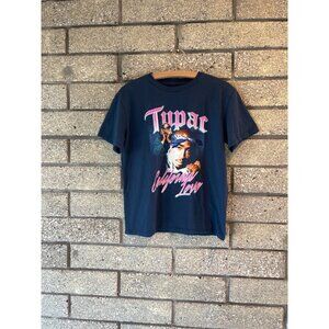 Tupac "California Love" Graphic Tee 2Pac 2023 L Blue Vintage Style Cotton/Polyes